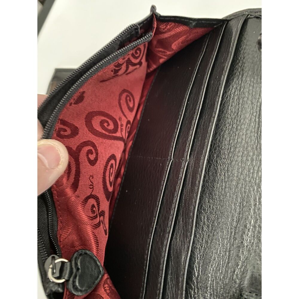 Vintage Black and Brown Brighton Organizer Crossbody Shoulder Strap Purse  EUC - Picture 8 of 16